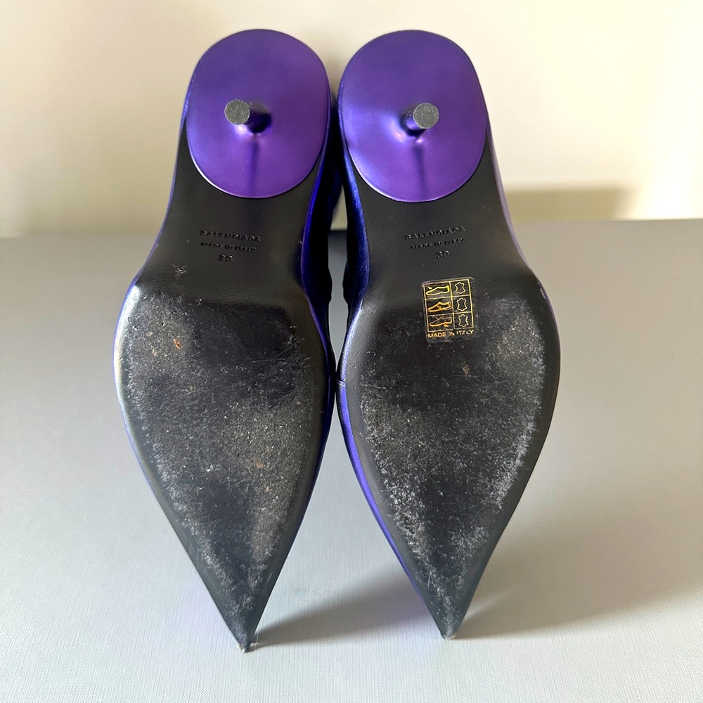 Balenciaga Purple Essex Metallic Boot - Picture 4 of 9
